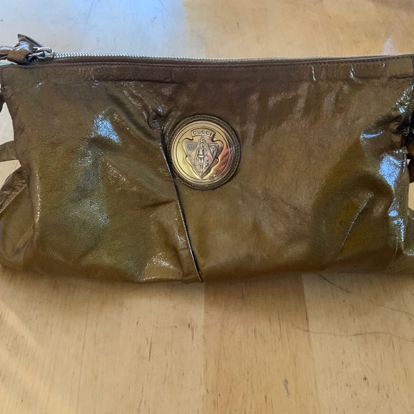 Hysteria Gold Leather Clutch